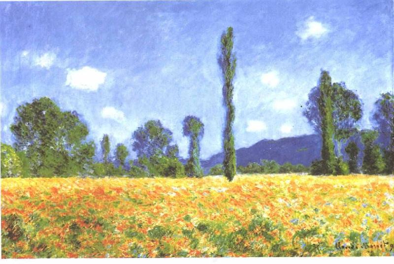 Claude Monet Champ de coquelicots a Giverny Spain oil painting art